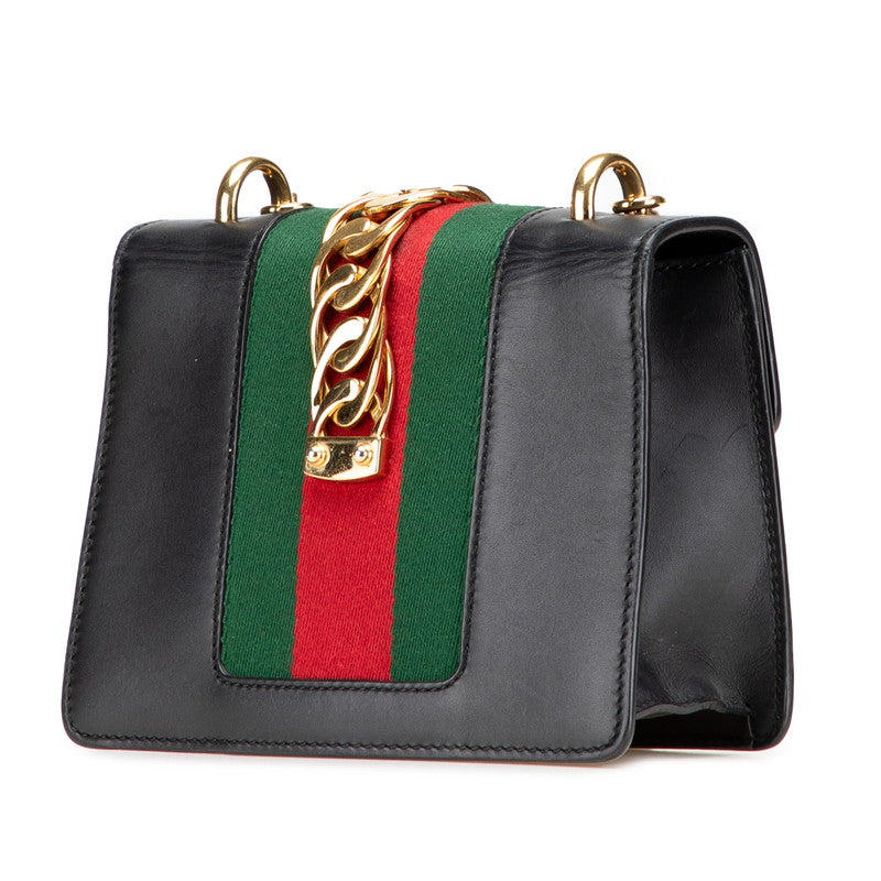 Gucci Sylvie Shoulder Bag Leather Mini