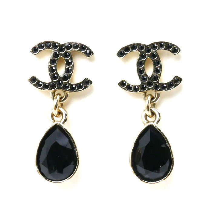 Coco Mark Earrings Jewelry Metal Stone