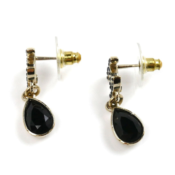 Coco Mark Earrings Jewelry Metal Stone