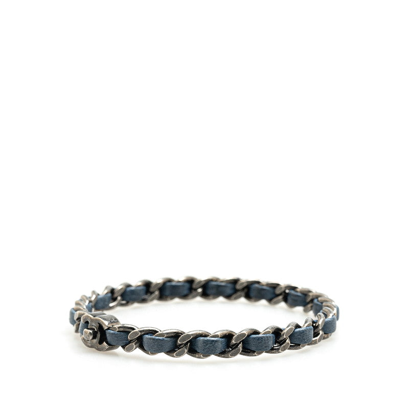 Chanel Metal Leather Coco Mark Turnlock Bracelet