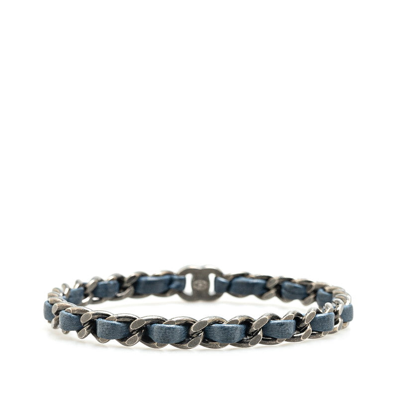 Chanel Metal Leather Coco Mark Turnlock Bracelet