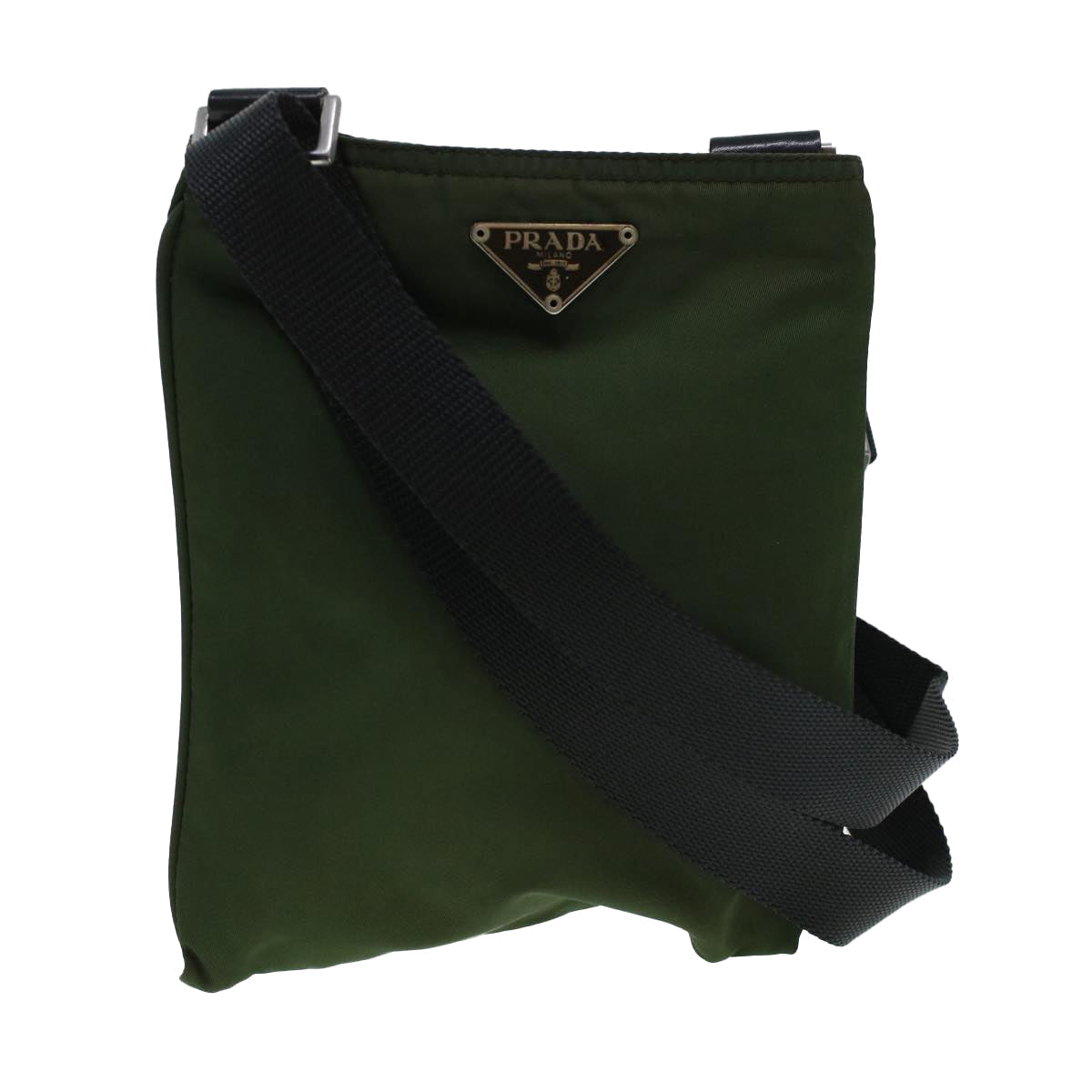 Prada Shoulder Bag Khaki Nylon Nylon Khaki Ki2900