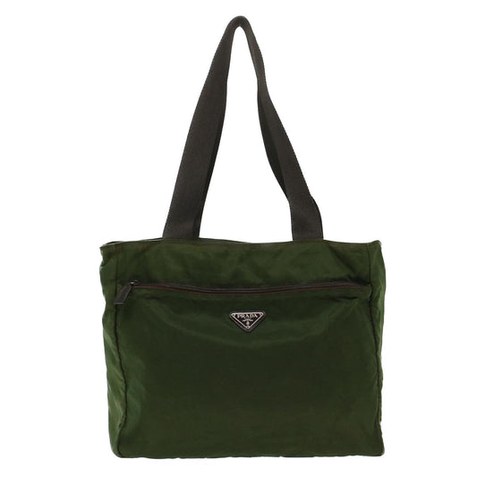 Prada Tote Bag Khaki Nylon Nylon Khaki Ki3209