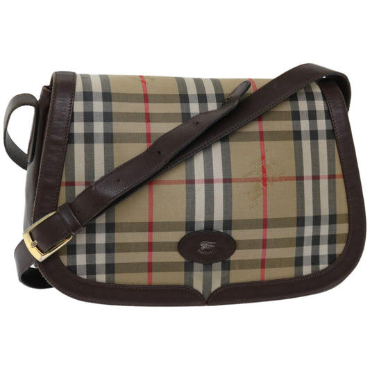 Burberry Luxury ss Nova Check Shoulder Bag Auth Ki4096 Canvas Beige