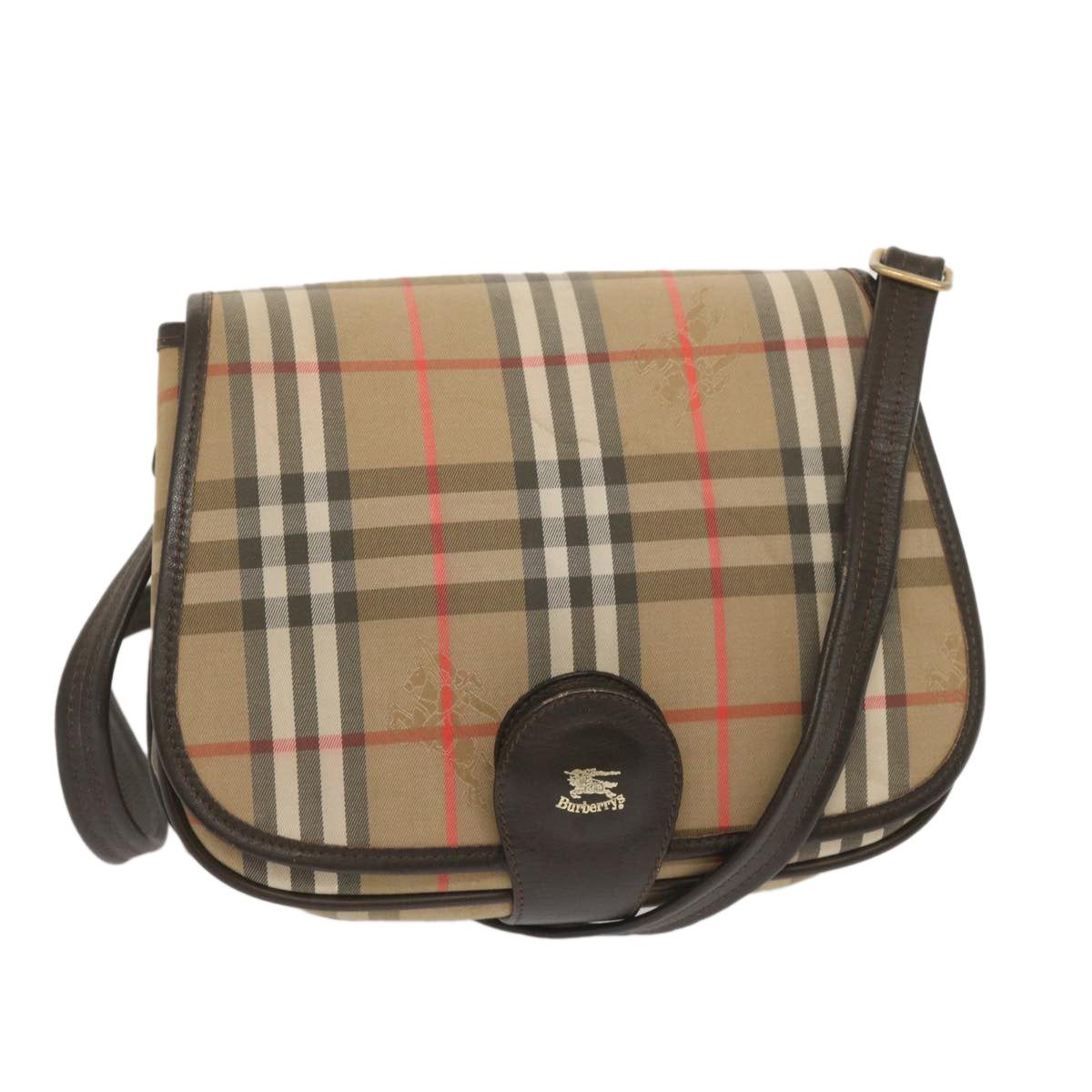 Burberry Luxury ss Nova Check Shoulder Bag Auth Ki4186 Canvas Beige