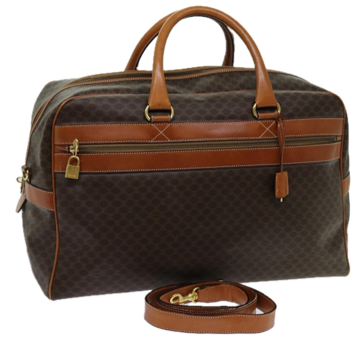 Luxury Macadam Boston Bag Pvc Way Ki Canvas Brown Travel Bag