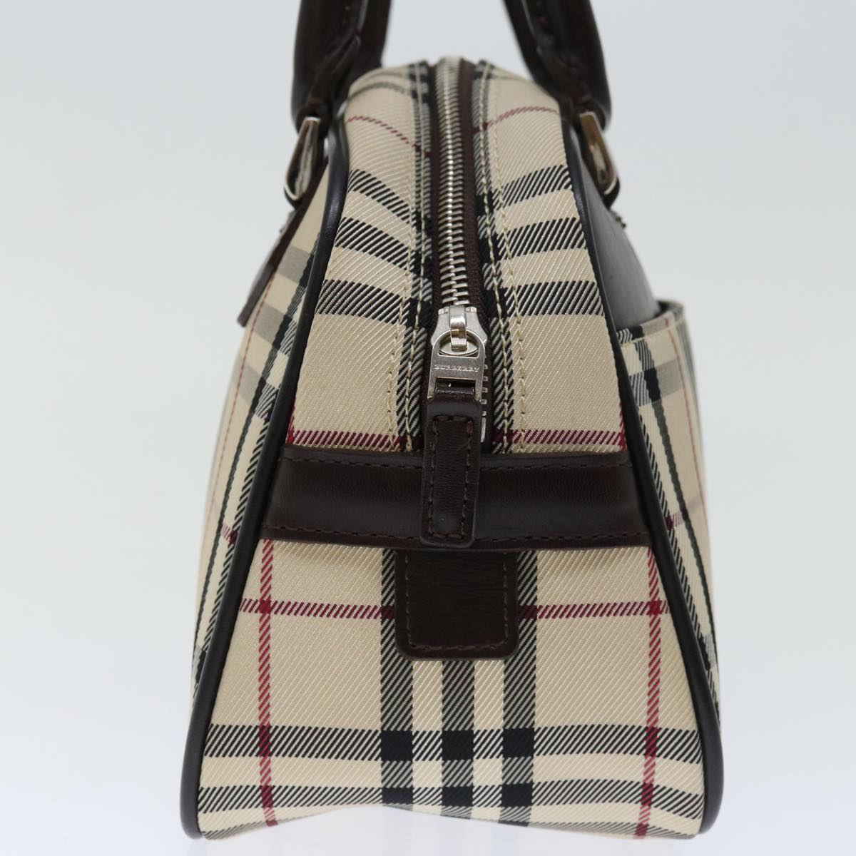 Burberry Luxury Nova Check Hand Bag Auth Ki4265 Nylon Beige Travel Bag