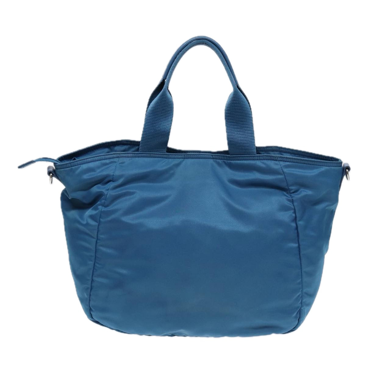 Prada Shoulder Bag 2Way Auth Nylon Blue Silver