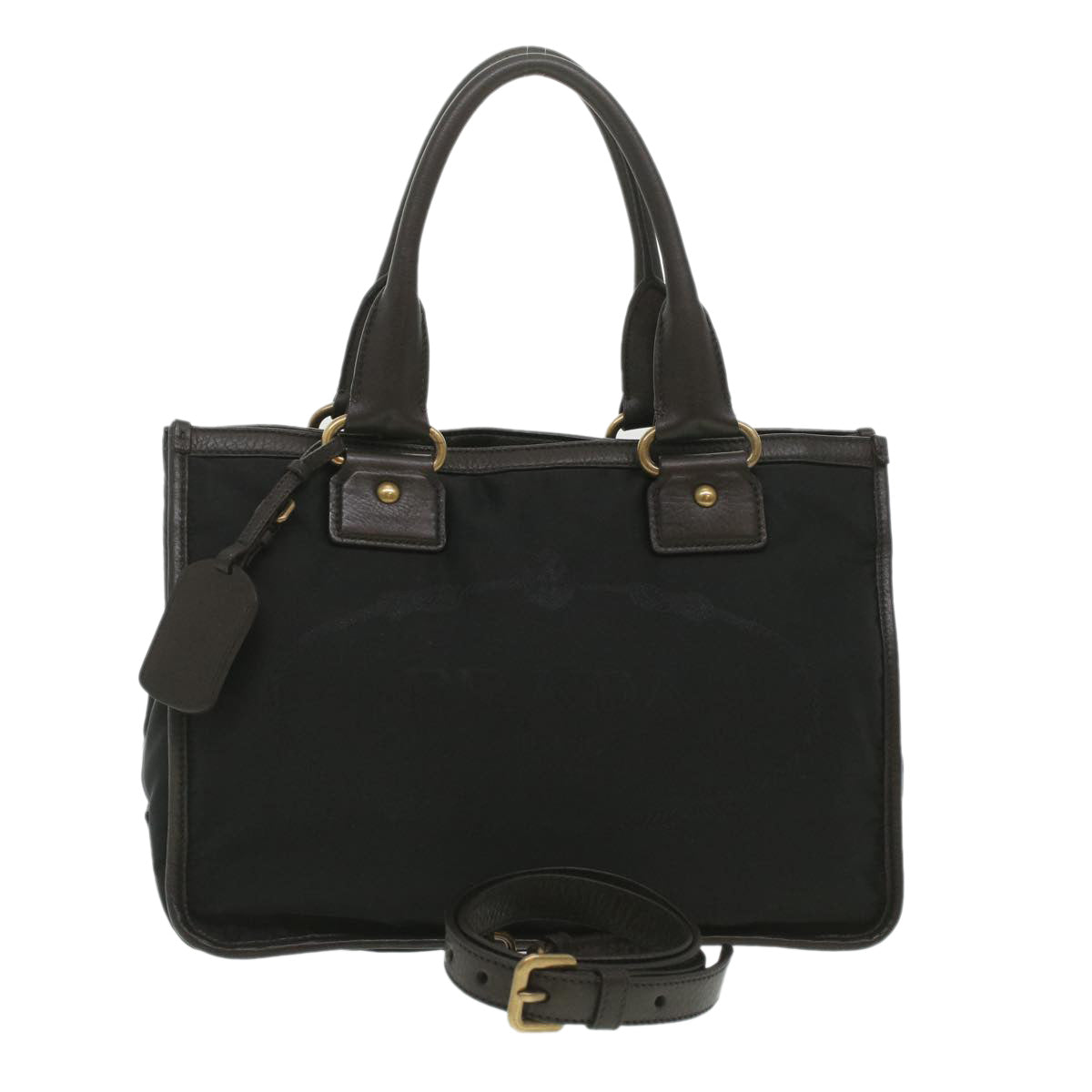 Prada Hand Bag 2Way Nylon Black Travel Bag 2Way Black Kk163