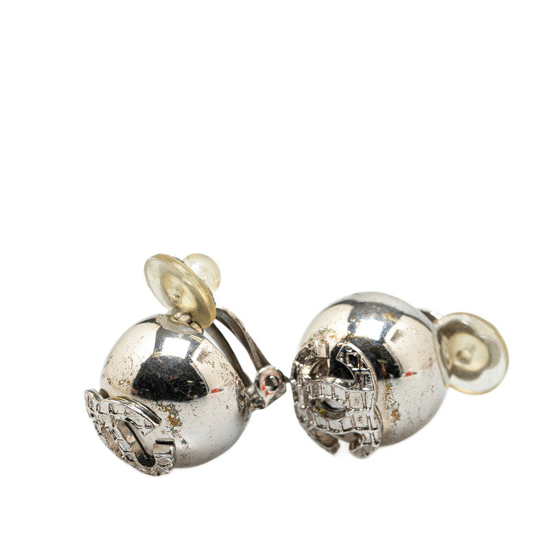 Chanel Metal Coco Mark Ball Earrings Jewelry