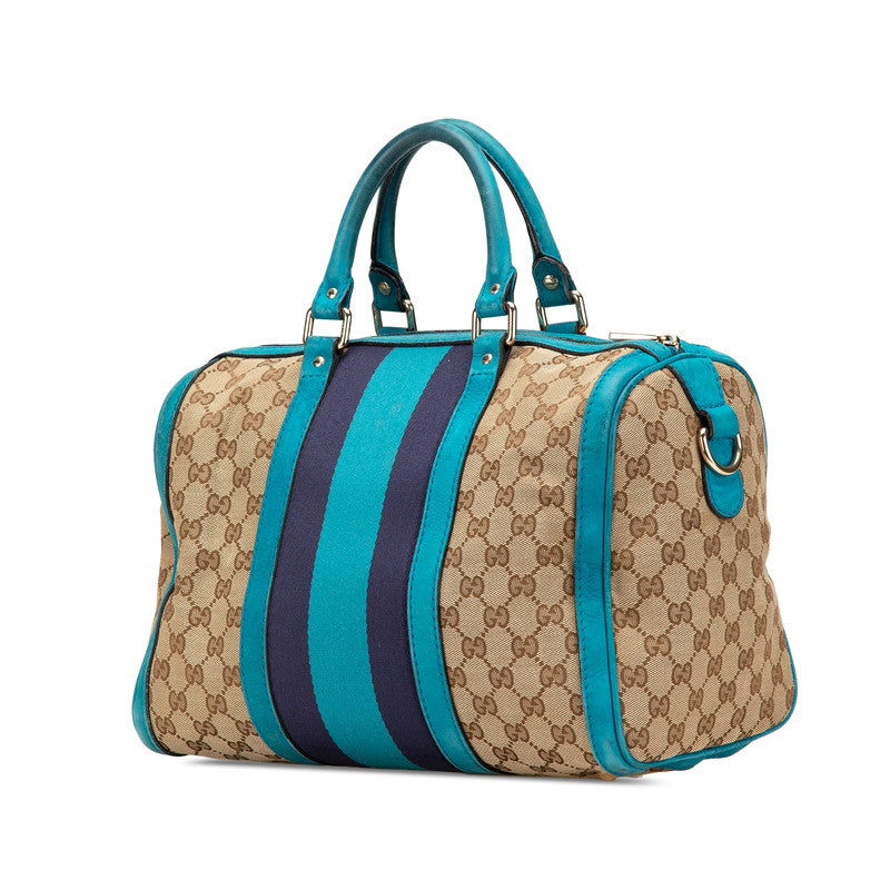 Gucci 2Way Handbag Canvas Travel Bag