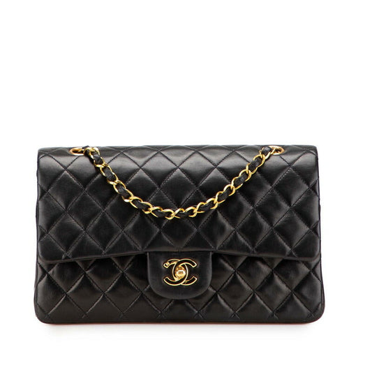 Matelasse Coco Mark W Flap Lambskin Shoulder Bag Signature