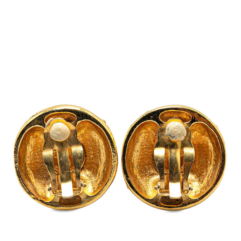 Coco Mark Earrings Jewelry Rhinestone Gold