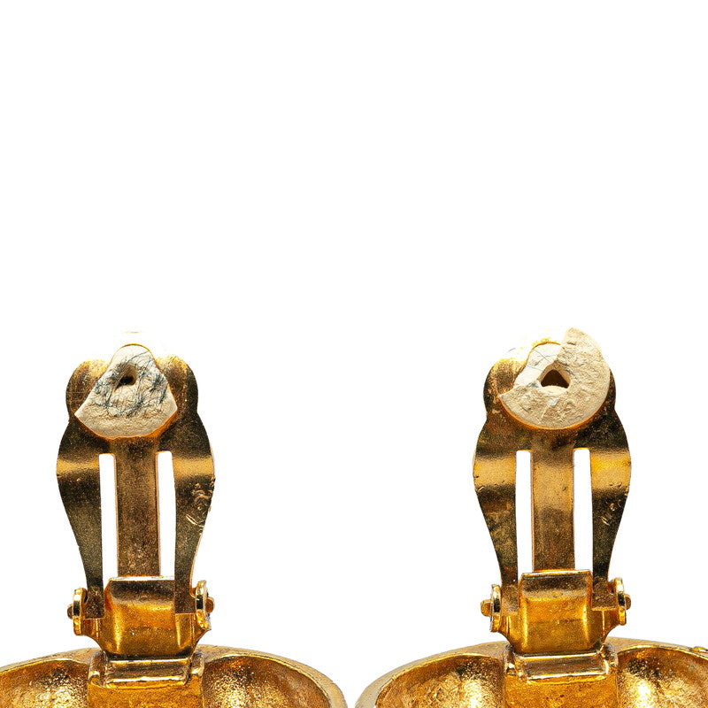 Coco Mark Earrings Jewelry Rhinestone Gold