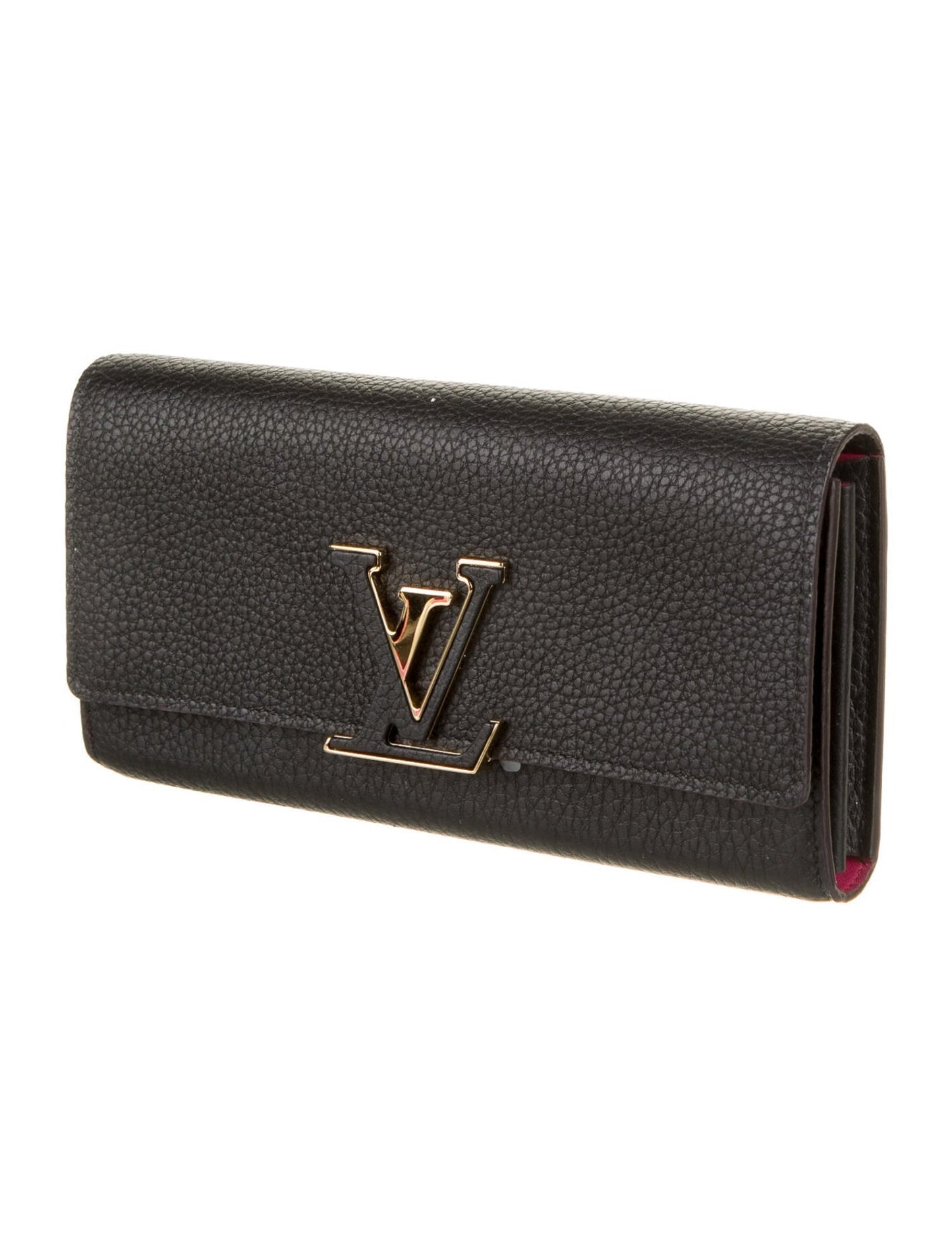 Louis Vuitton Taurillon Leather Portefeiulle Capuccine Wallet Case