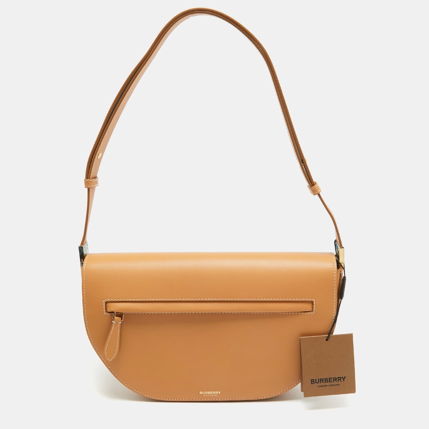 Burberry Luxury Warm Sand Olympia Shoulder Bag Leather Medium