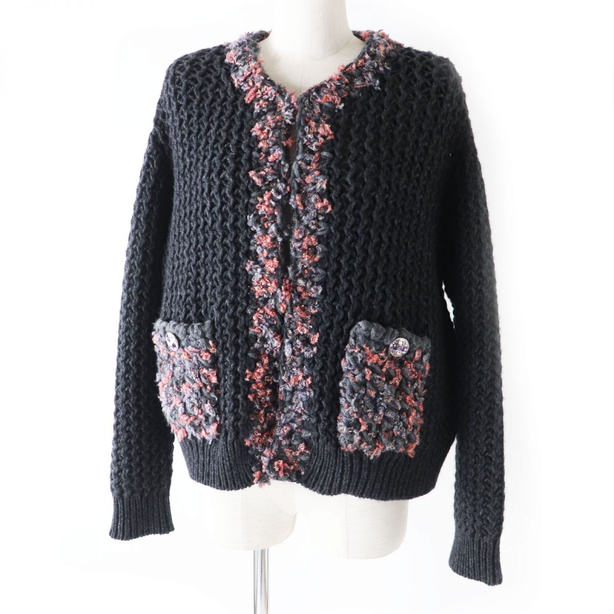 Chanel Cashmere Cardigan COCO Mark Button Apparel