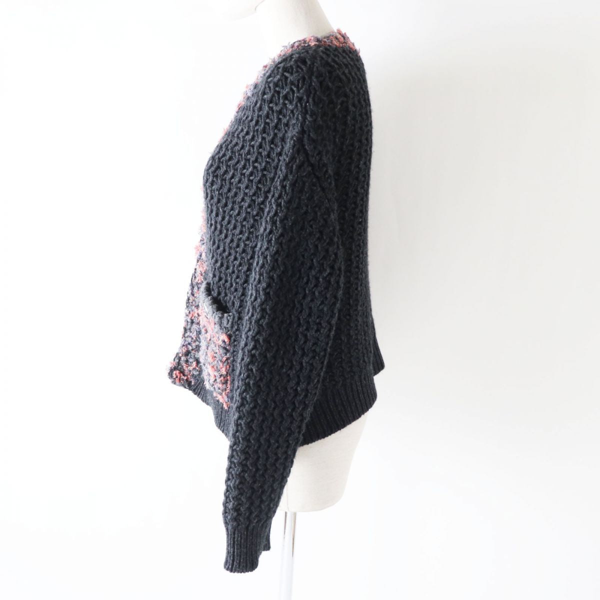 Chanel knit part 43 wool part 25 Gray Handbag