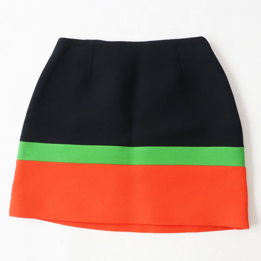 Dior Christian Skirt Outer: % Wool, Outer: % Black Green Travel Bag