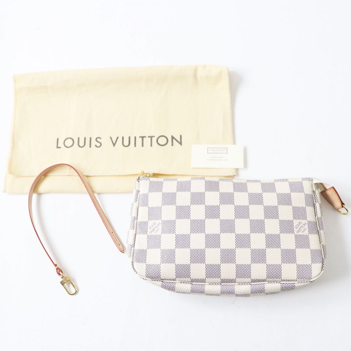 Louis Vuitton Accessory pouch N41207 Damier Azur Canvas Gray Clutch Bag