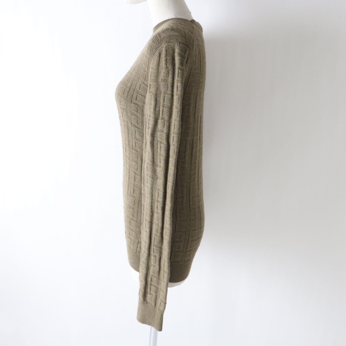 Knit Main: Virgin Wool Khaki Type Women Brown Travel Bag