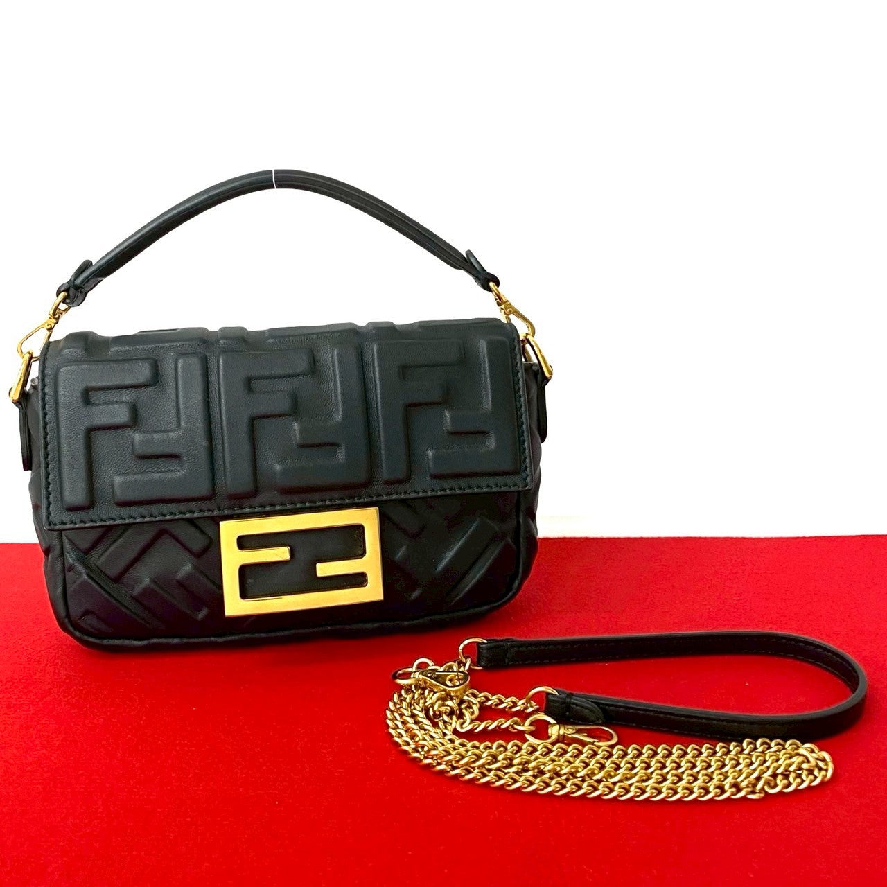 Fendi Mamma Baguette 2Way Bag Leather Shoulder Bag 2Way Bag 2