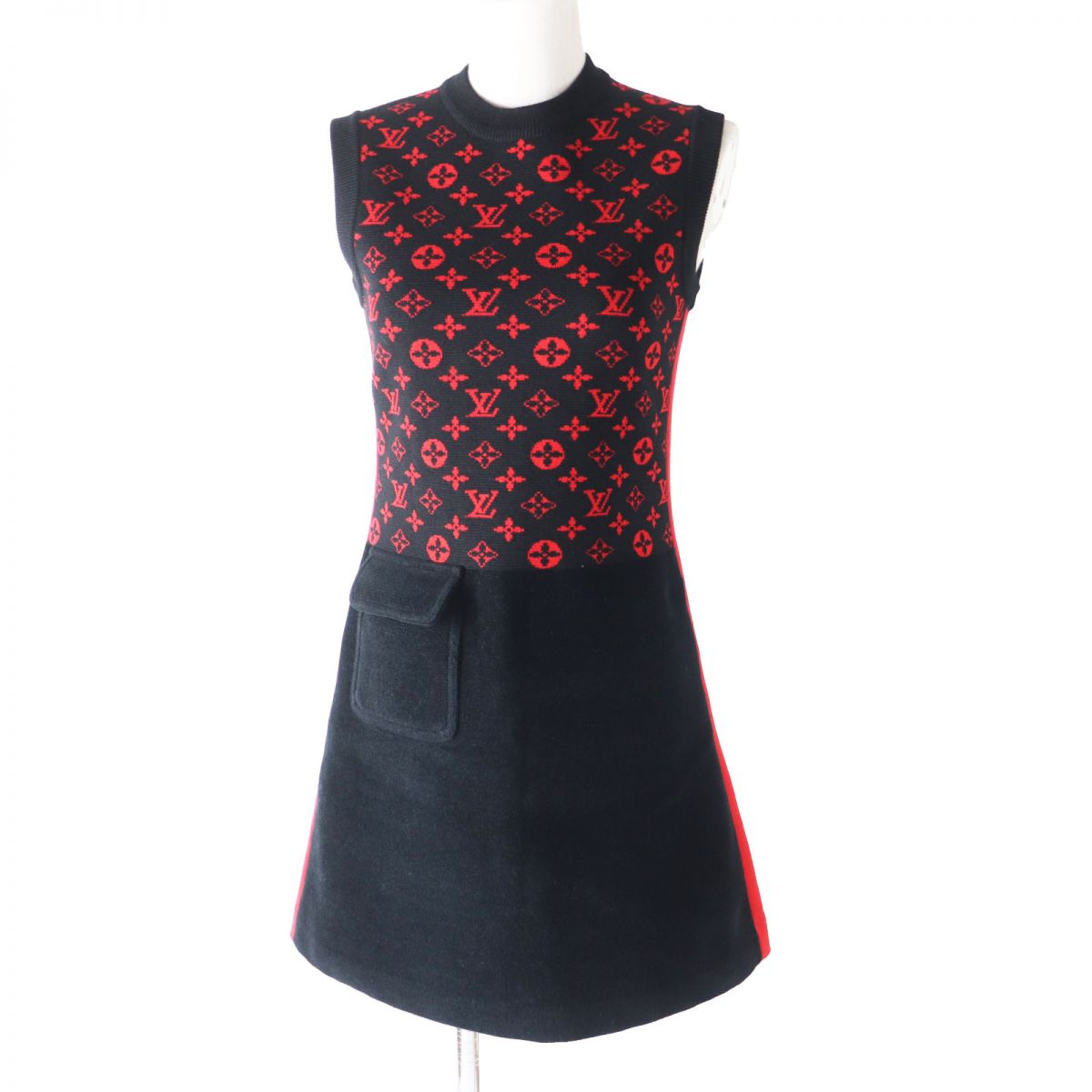 Louis Vuitton one piece XS Monogram Wool Cotton Black Handbag