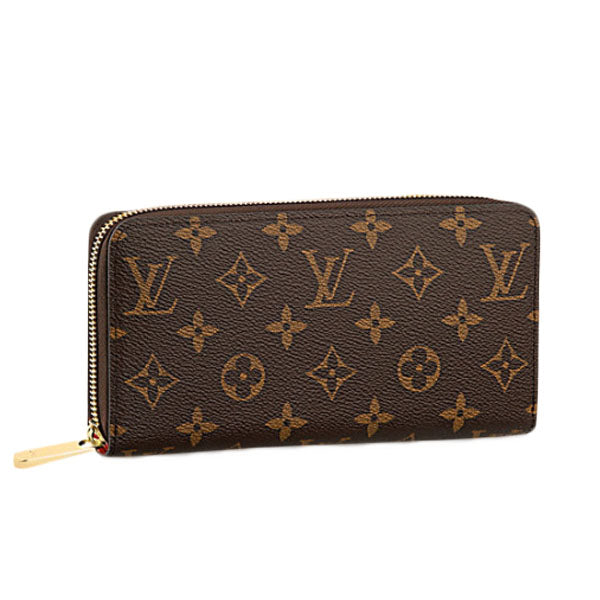 Louis Vuitton Long Purse M41896 Zip Around Monogram Canvas Brown Wallet Case