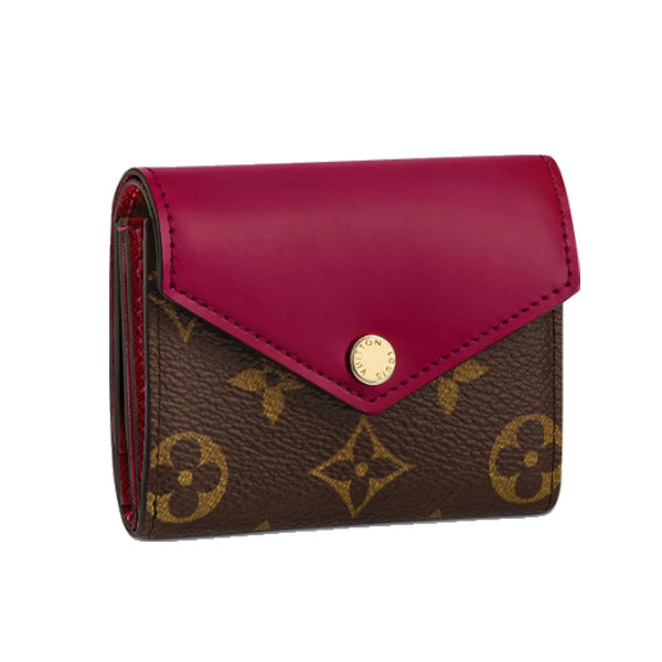 Louis Vuitton Coin M62932 Bordeaux Portefeuille Zoe Monogram Leather Canvas Brown Wallet Case