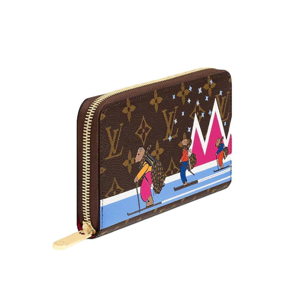 Louis Vuitton Long Purse M63379 Zippy Zip Monogram Canvas Brown Wallet Case