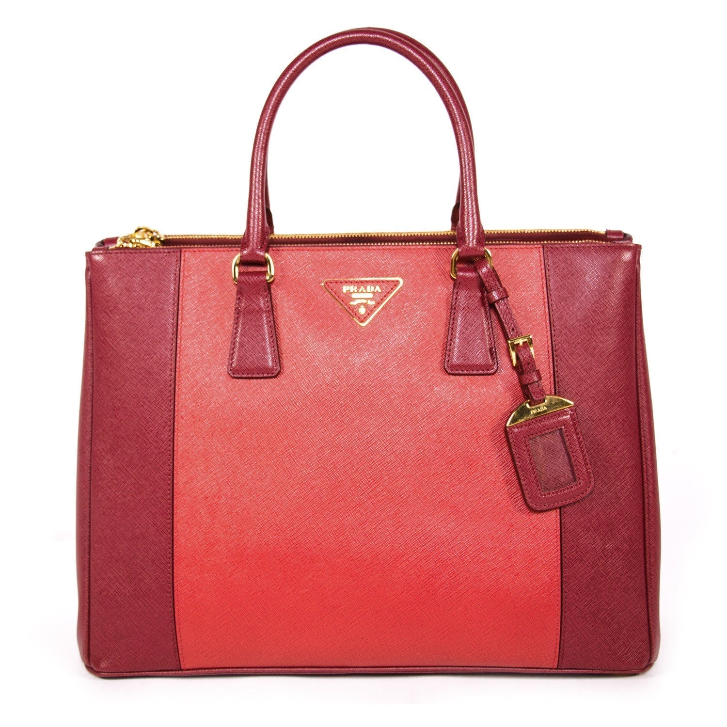 Prada Double Tote Saffiano Large Zip Tote Bag