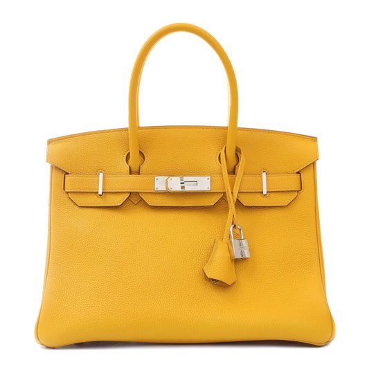 Hermes Moutard Togo Birkin W Palladium Hardware Handbag Travel Bag