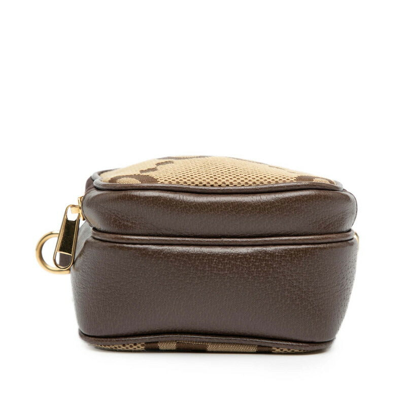 Gucci Jumbo 2Way Handbag Leather Canvas Travel Bag