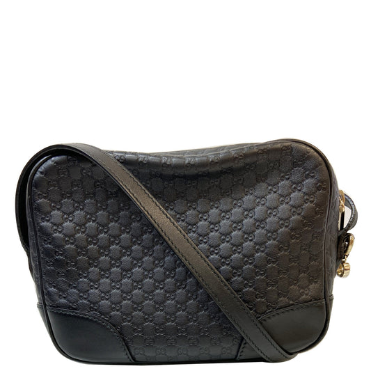 Gucci Bree Micro ssima Crossbody Bag Leather Black