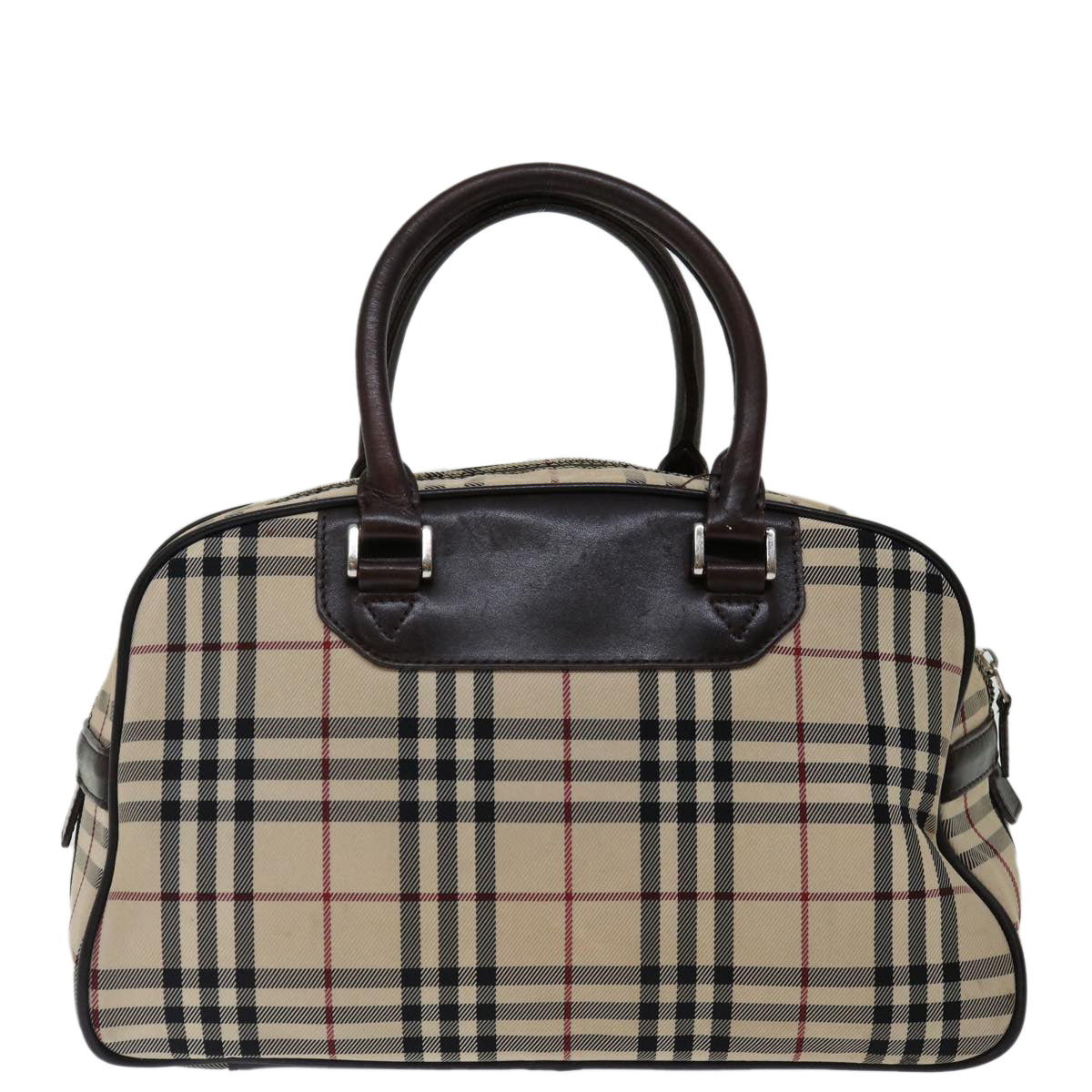 Burberry Luxury Nova Check Hand Bag Auth Mr097 Nylon Beige Travel Bag