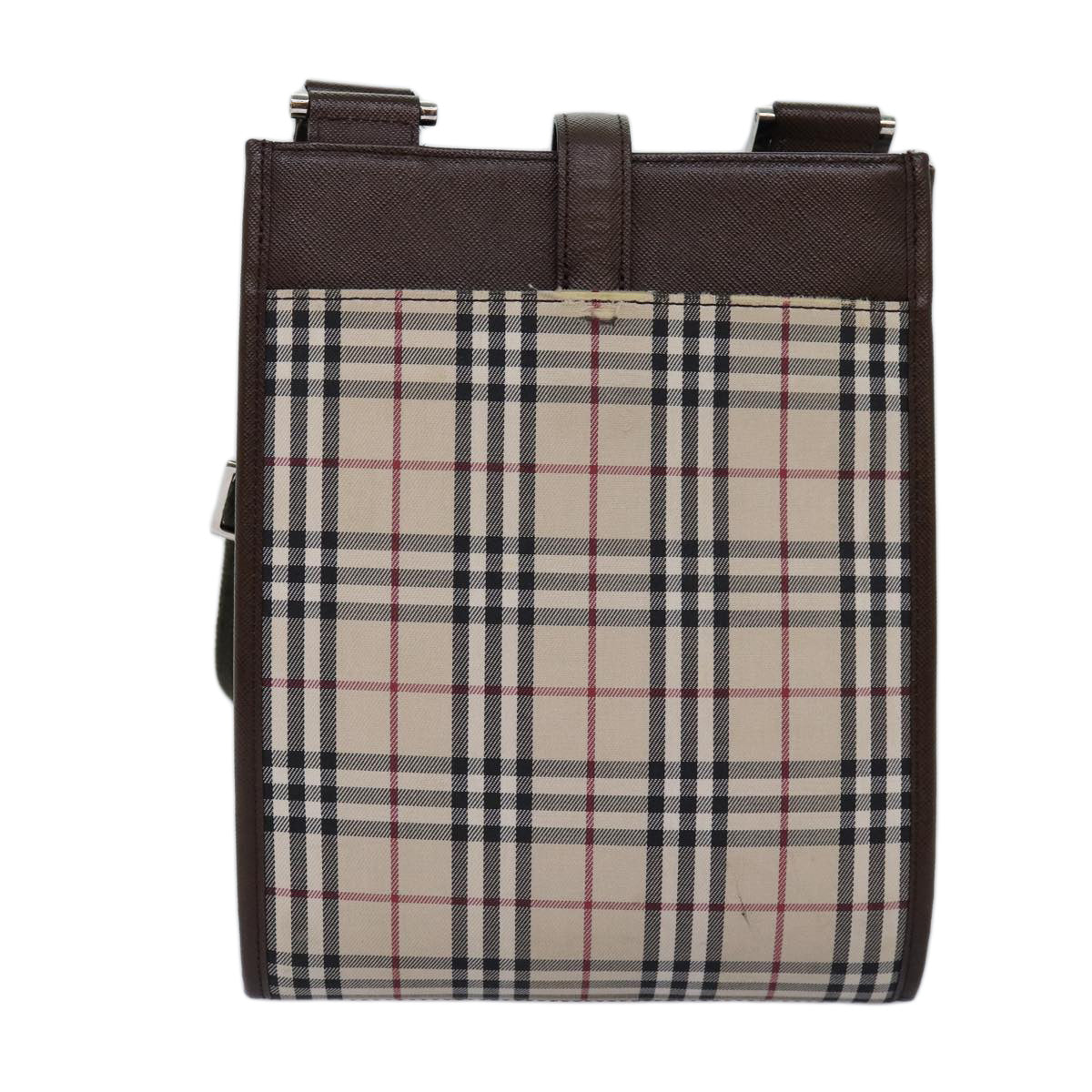 Burberry Luxury Nova Check Shoulder Bag Auth Mr193 Canvas Beige
