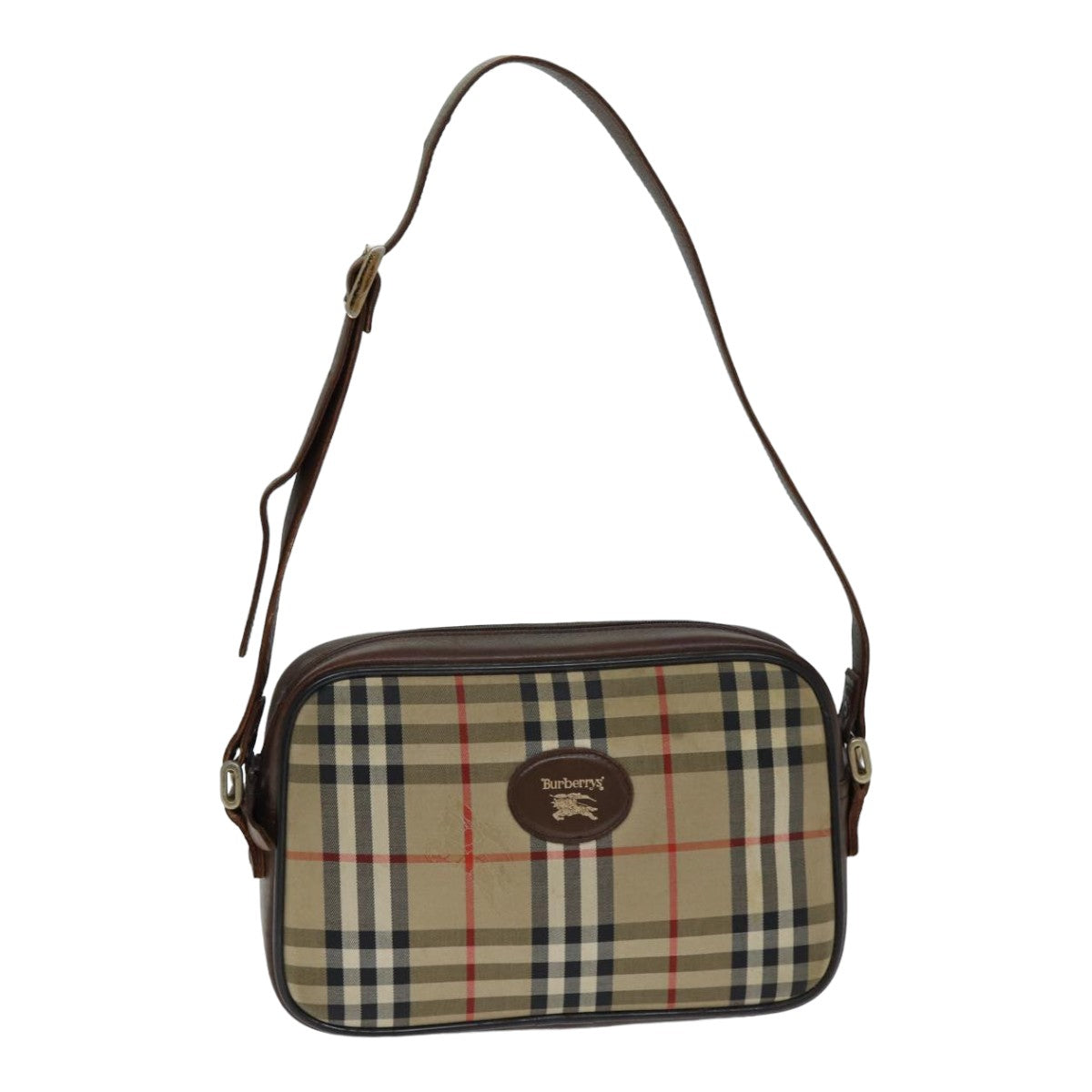 Burberry Luxury ss Nova Check Shoulder Bag Auth Mr273 Canvas Beige