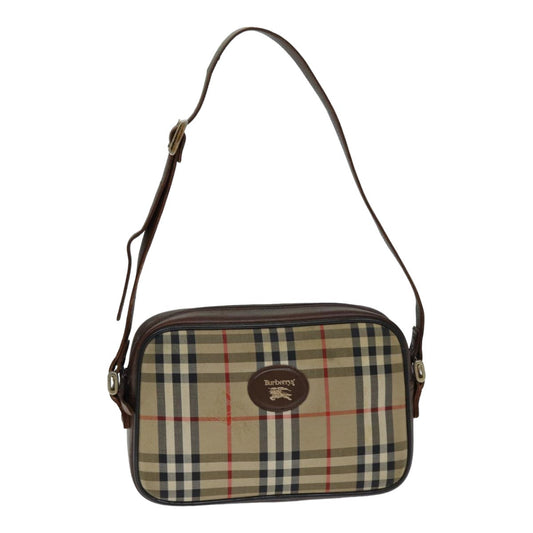 Burberry Luxury ss Nova Check Shoulder Bag Auth Mr273 Canvas Beige