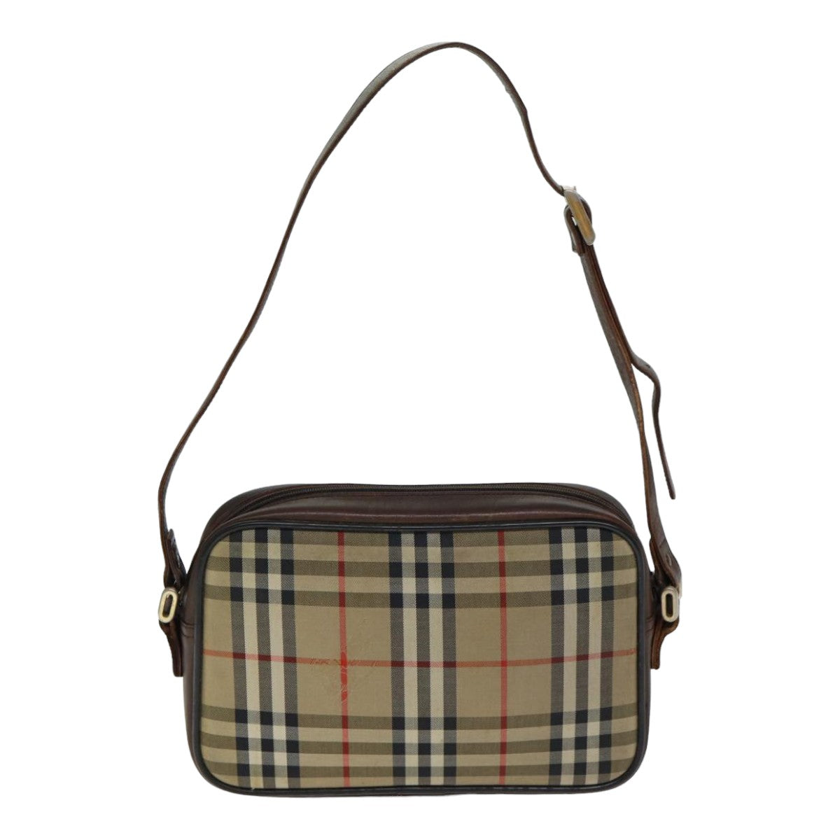 Burberry Luxury ss Nova Check Shoulder Bag Auth Mr273 Canvas Beige