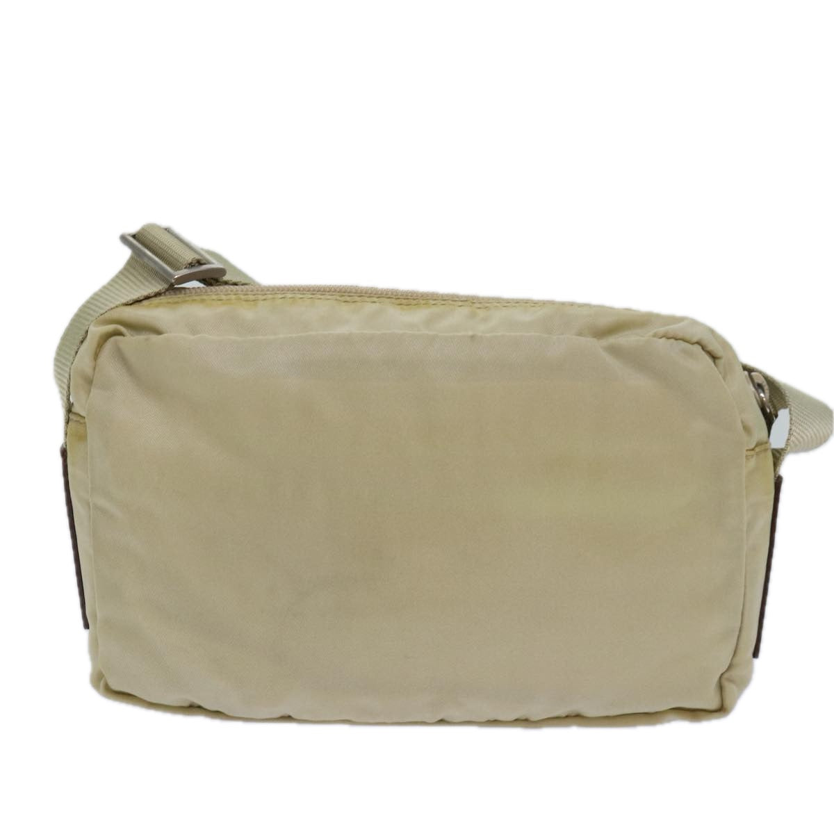 Prada Shoulder Bag Auth Nylon Beige Beige Auth Mr283