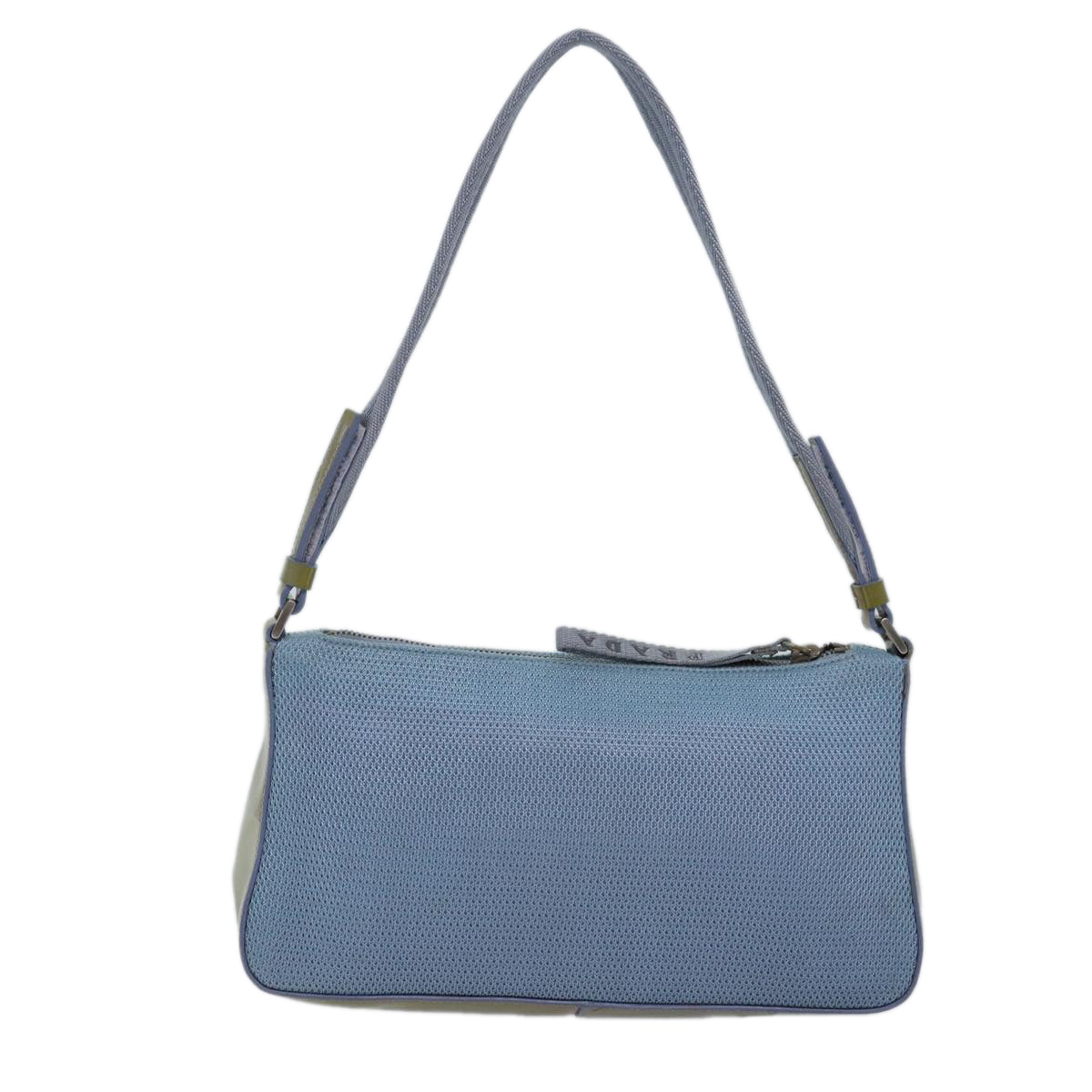 Prada Sports Accessory Pouch Mesh Light Auth Luxury Handbag Blue Clutch Bag