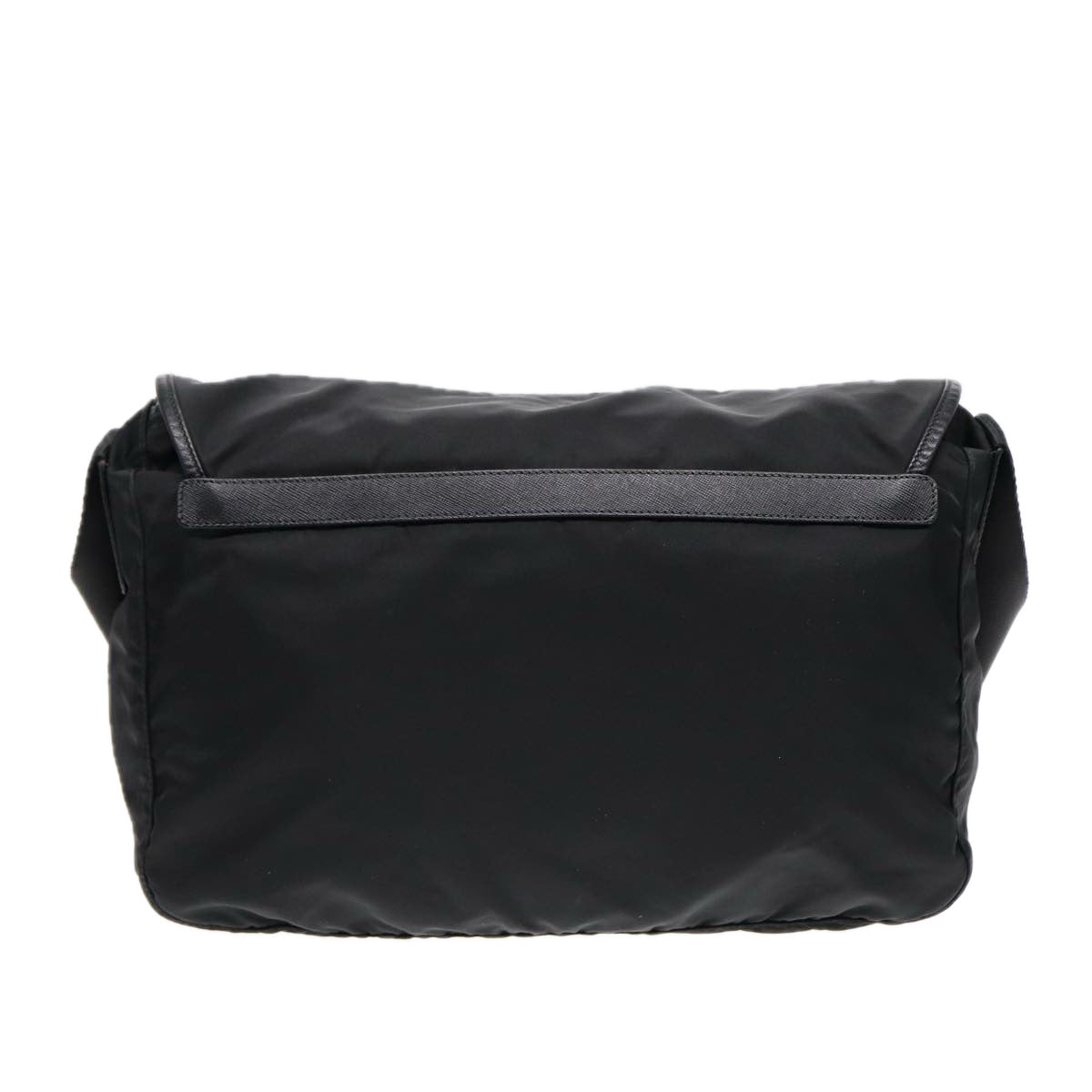 Prada Shoulder Bag Auth Nylon Black Gold