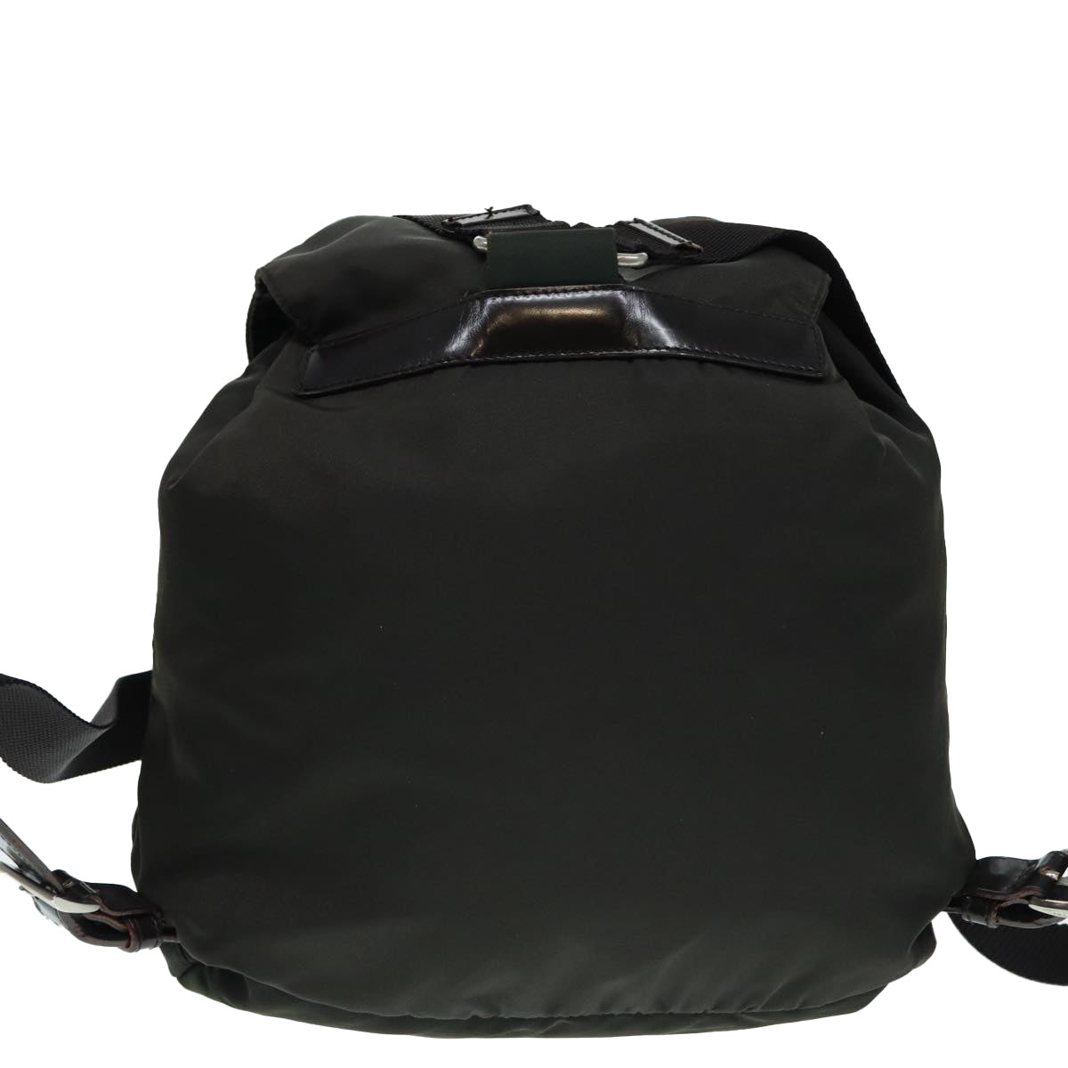 Prada Backpack Khaki Auth Nylon Silver