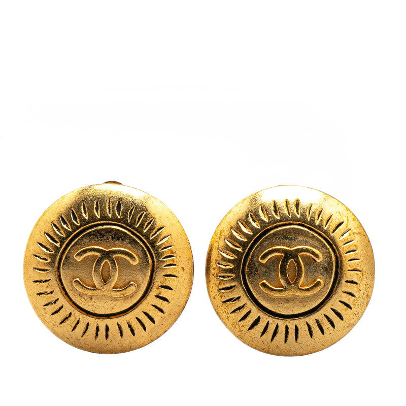 Gold Plated Coco Mark Earrings Jewelry Refined