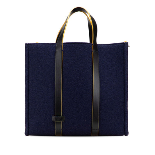 Fendi 7Va390 Wool Tote Bag Leather