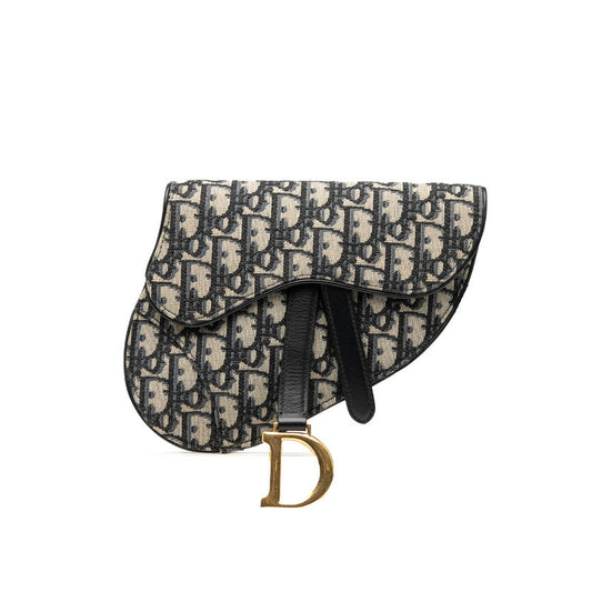 Dior Saddle Oblique Waist Bag Leather Canvas Travel Bag