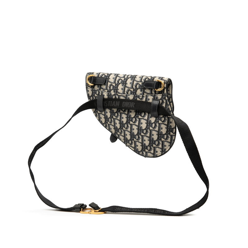 Dior Saddle Oblique Waist Bag Leather Canvas Travel Bag