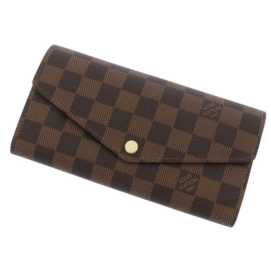 Louis Vuitton Portefeuille Sarah BrownN63209 Ebene Canvas Damier Handbag 2