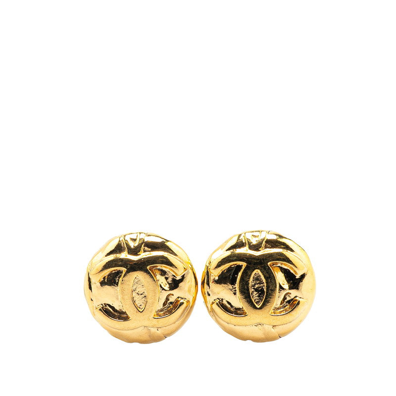 Gold Plated Coco Mark Earrings Jewelry Evening