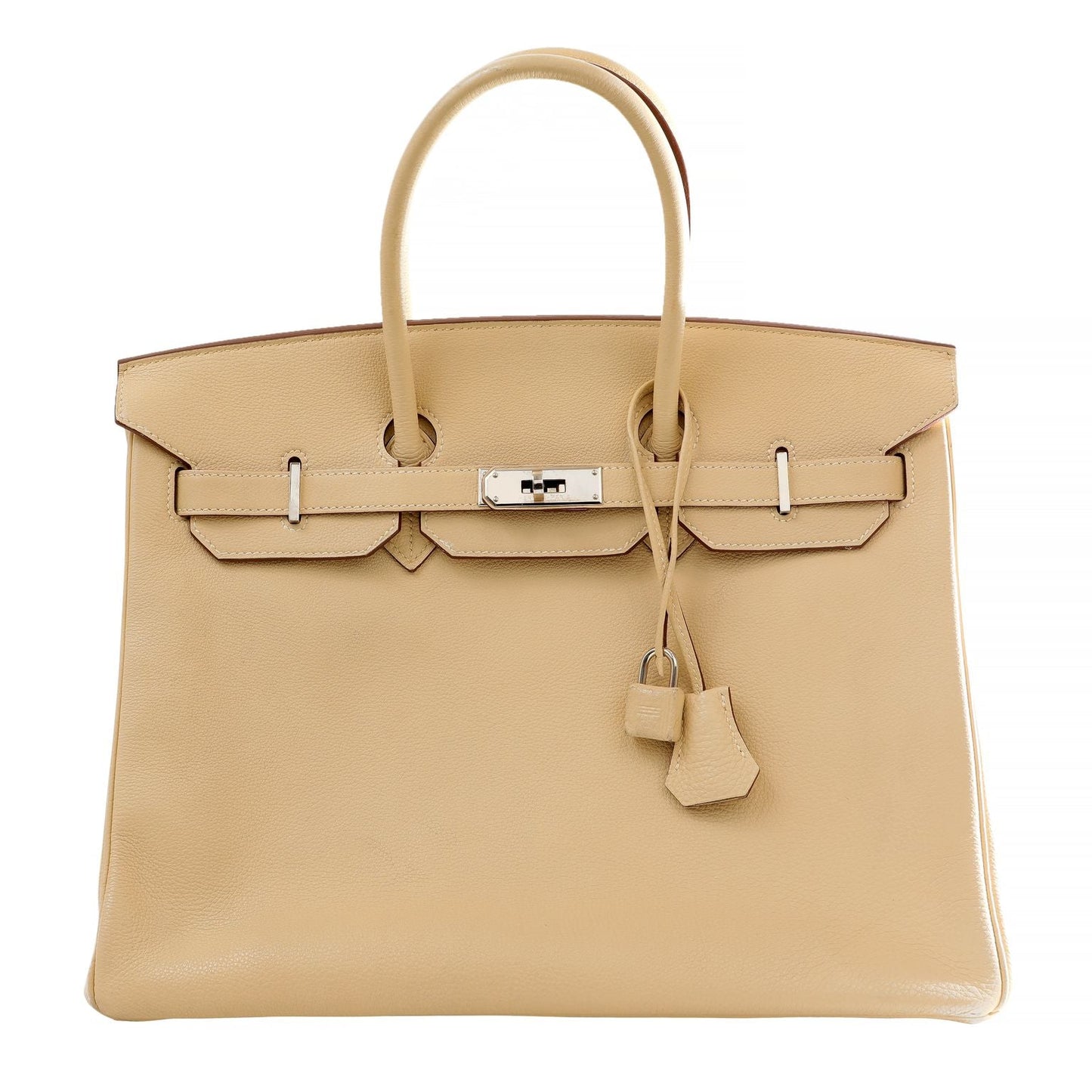 Hermes Parchment Togo Birkin W Palladium Hardware Handbag Travel Bag